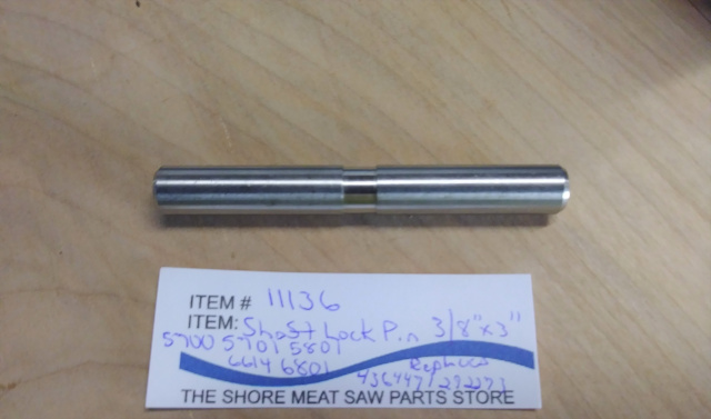 Shaft Lock Drive Pin for Hobart 5700, 5701, 5801 Meat Saws Replaces 292273